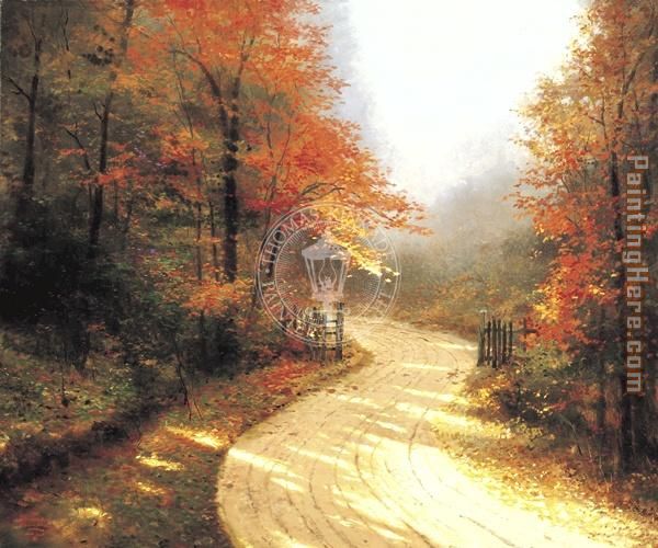 Thomas Kinkade Autumn Lane